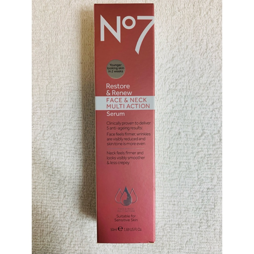 No7 Restore & Renew Face & Neck Multi Action Serum 1.69oz (50ml)